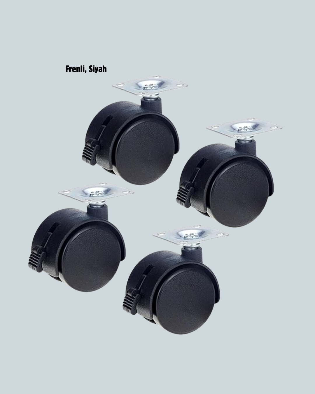 Kilitli Mini Tekerlek Ayak 4 cm 4’lü Set - Görsel 5
