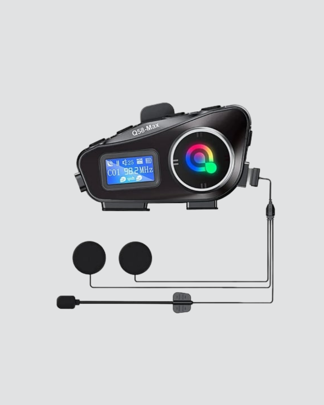 IP65 Suya Dayanıklı Kask Bluetooth Kulaklık LCD Ekranlı - Görsel 5