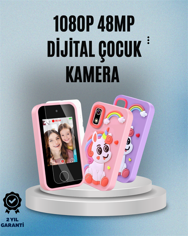 1080p HD Video Kaydı ve 2,8” Dokunmatik Ekran – Çocuklar İçin Gerçekçi Görüntü Deneyimi