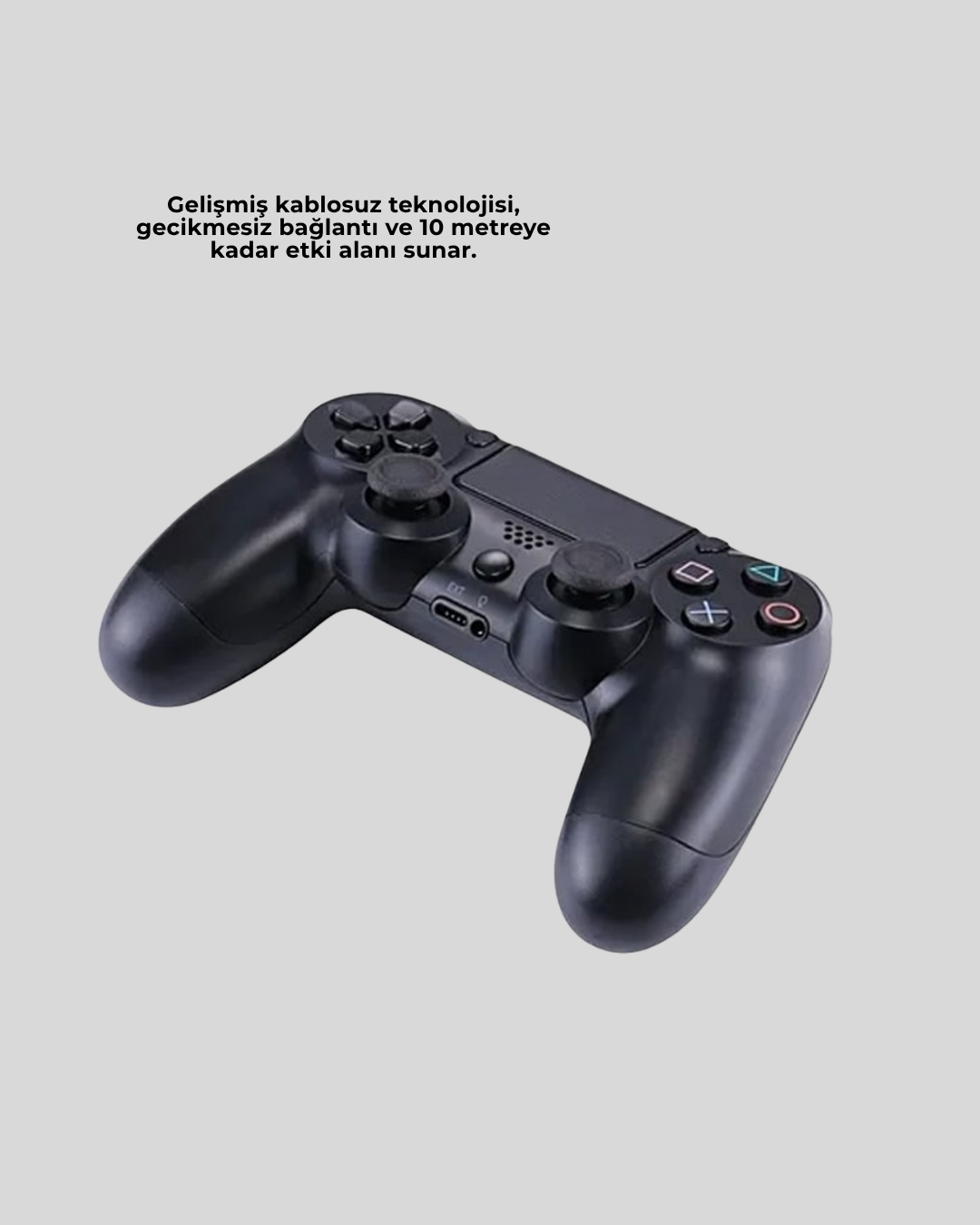 Kablosuz PS4 Controller Çift Motorlu Dayanıklı Gamepad - Görsel 5