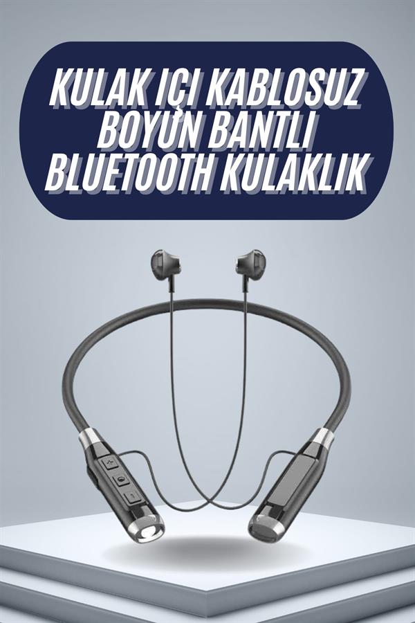 120 Saat Bluetooth Kulaklık Kablolu Boyun Askılı SD Kart Girişli ANC Özellikli - Görsel 2