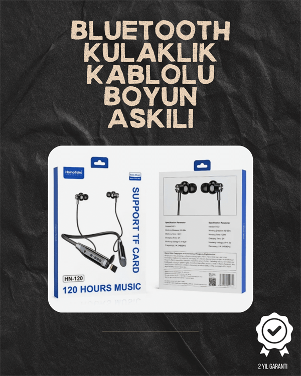 120 Saat Şarj Süresi Sunan Spor Tipi Kablosuz Bluetooth Kulaklık - Görsel 2