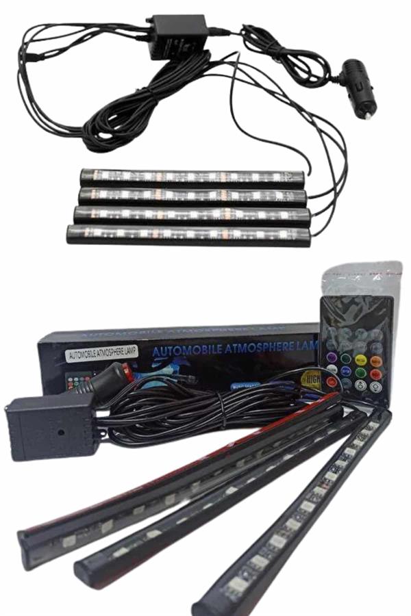 12'Lİ Şerit Led Işık RGB Sese ve Müziğe Duyarlı Araç İçi Ayak Altı - Görsel 4