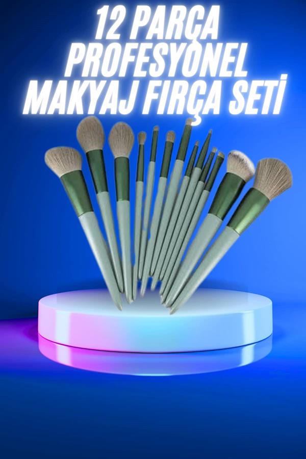 13 Parça Makyaj Fırça Seti Far Kontür Aydnlatıcı Fırçası İz Bırakmaz Hafif ve Yumuşak - Görsel 2