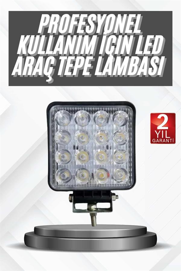 16 Ledli Çalışma Lambası Araç Görüş Lambası Oto Lamba - Görsel 2