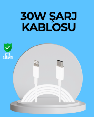 Dayanıklı TPE Lightning Kablo – 30W Hızlı Şarj ve Veri Transferi
