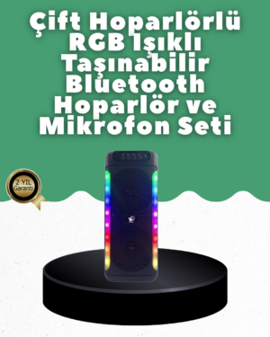 Yüksek Ses Güçlü Kablosuz Hoparlör  Karaoke Mikrofonlu