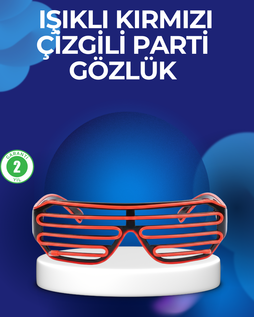 Parti ve Festival Aksesuarı LED Işıklı Gözlük