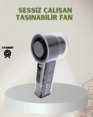 100 Kademeli Ayarlanabilir Mini Fan | Dijital Ekranlı Serinletici
