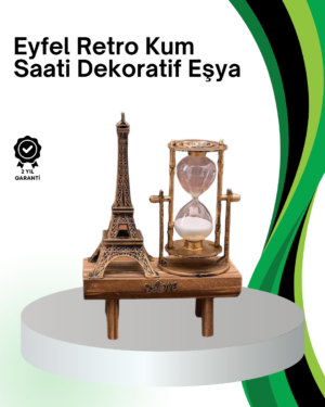 Dekoratif Kum Saati – Ahşap Malzeme, Hediyelik Masa Aksesuarı