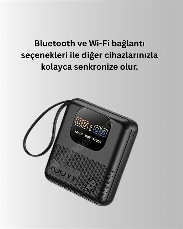 3'ü 1 Arada Akıllı Powerbank Saat ve Hoparlör 10.000 mAh - Görsel 5