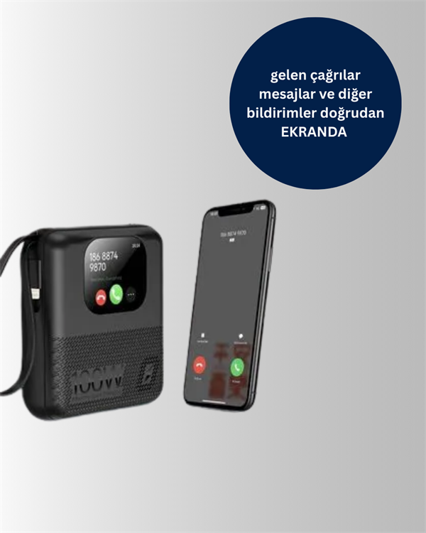 3'ü 1 Arada Akıllı Powerbank Saat ve Hoparlör 10.000 mAh - Görsel 4