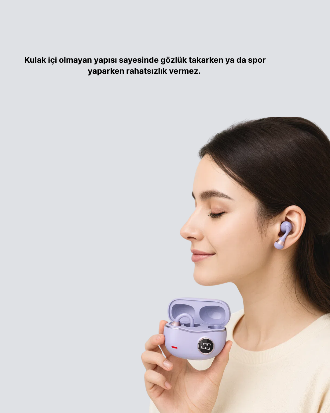 Bluetooth YXG10 Kulak Arkası Tasarım Cilt Dostu Silikon Hafif Yapı - Görsel 2