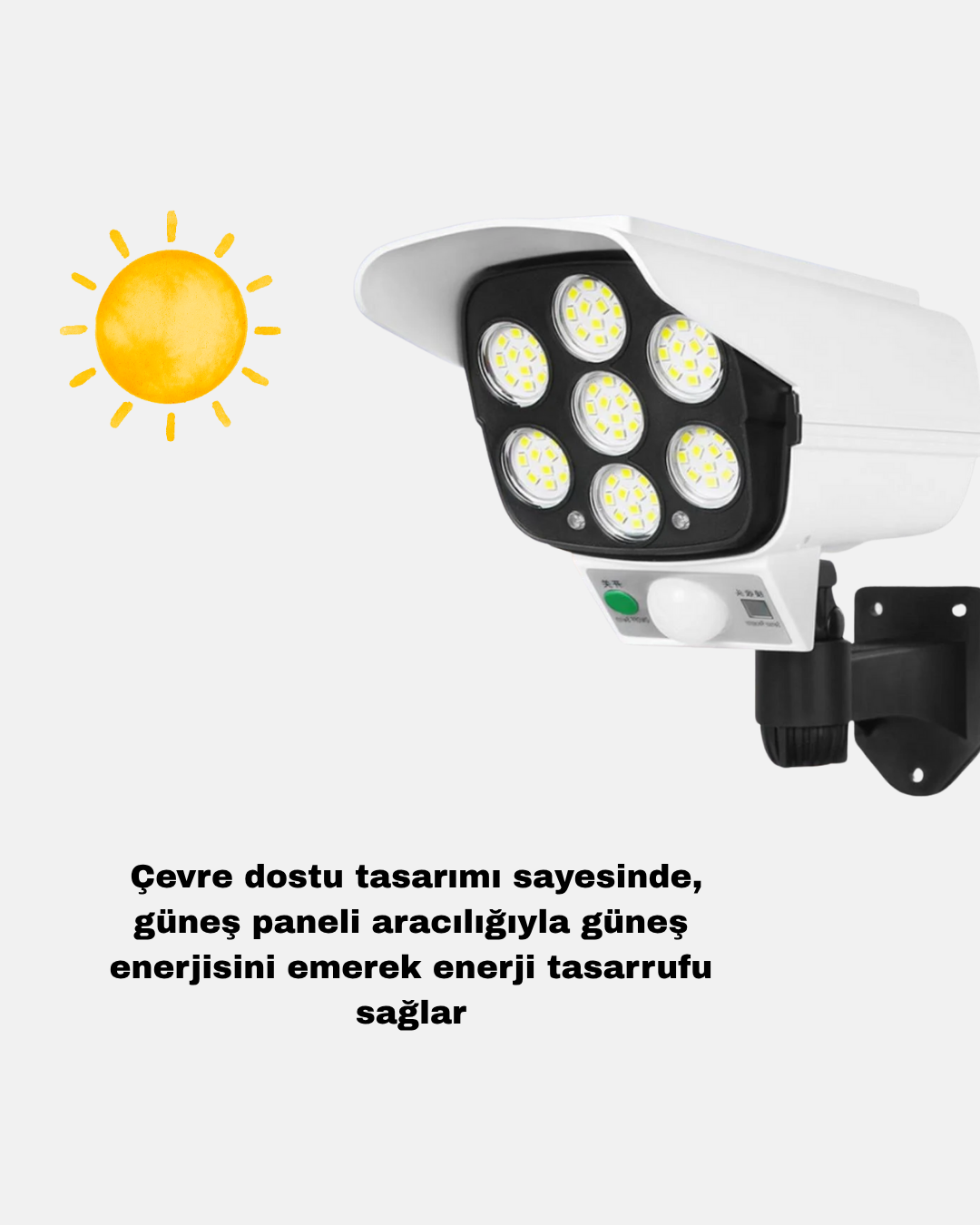 Solar Bahçe Aydınlatması Su Geçirmez IP66 PIR Sensörlü Uzun Çalışma Süreli - Görsel 2