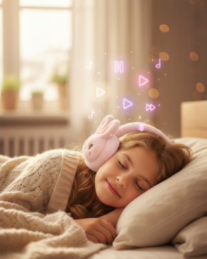 Kablosuz Peluş Bluetooth Kulaklık 40mm Hoparlör ve Mikrofonlu
