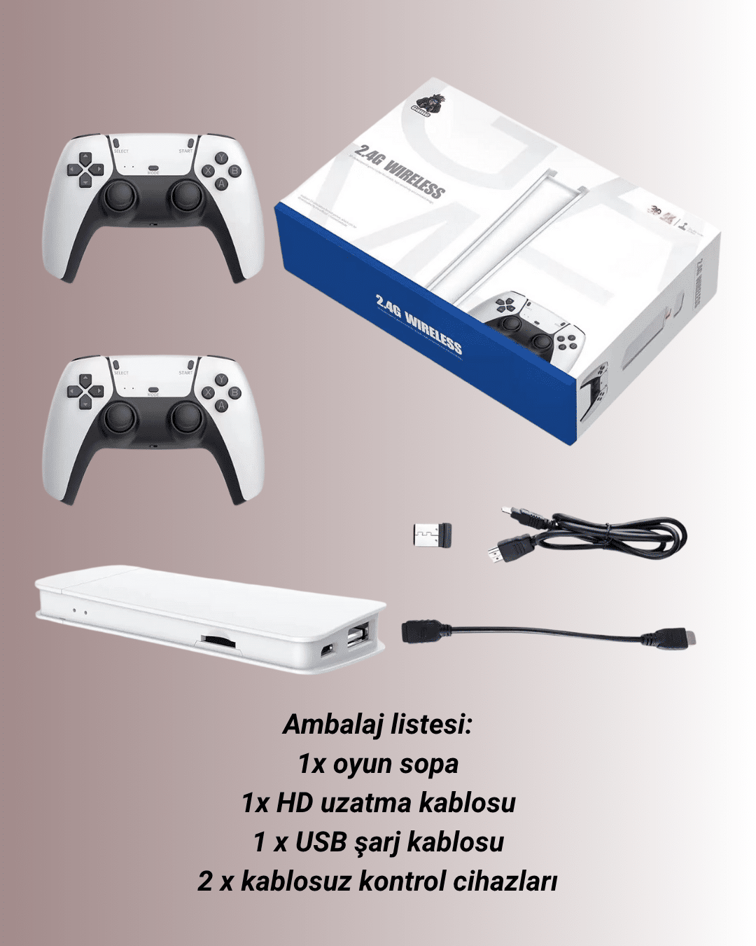 M15 Retro Konsol – 20.000 Oyunlu, Çift Gamepadli, 4K HDMI - Görsel 5