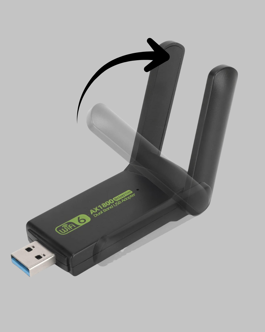1200 Mbps Dual Band WiFi Adaptör – 5.8G & 2.4G Çift Antenli - Görsel 2