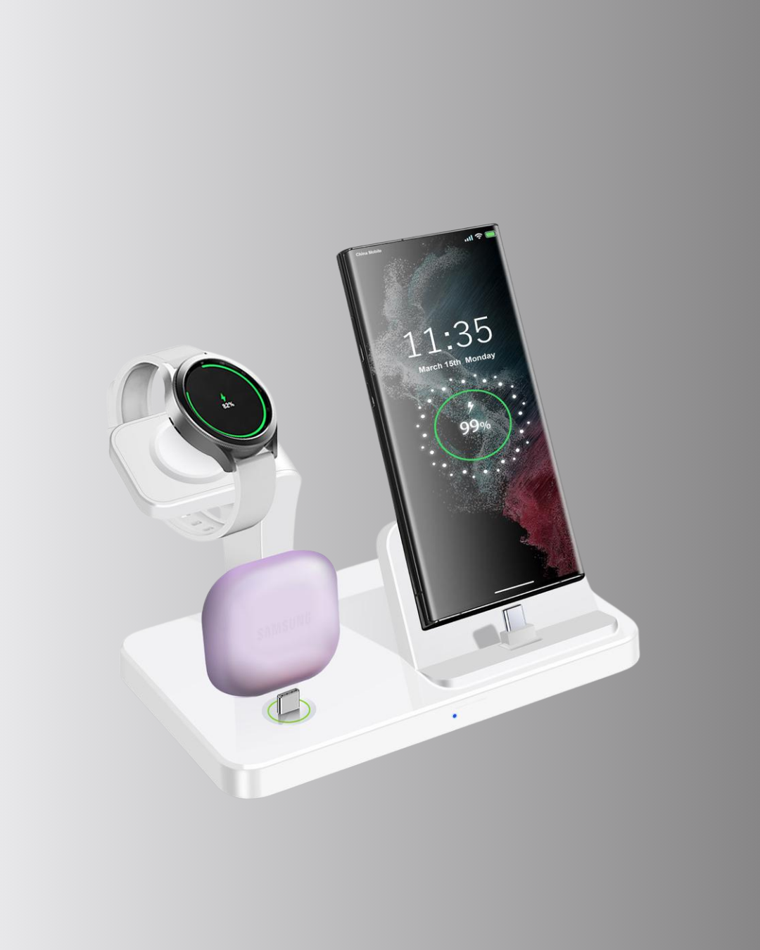 Kablosuz Şarj İstasyonu 4’ü 1 Arada iPhone Watch ve AirPods Uyumlu - Görsel 2