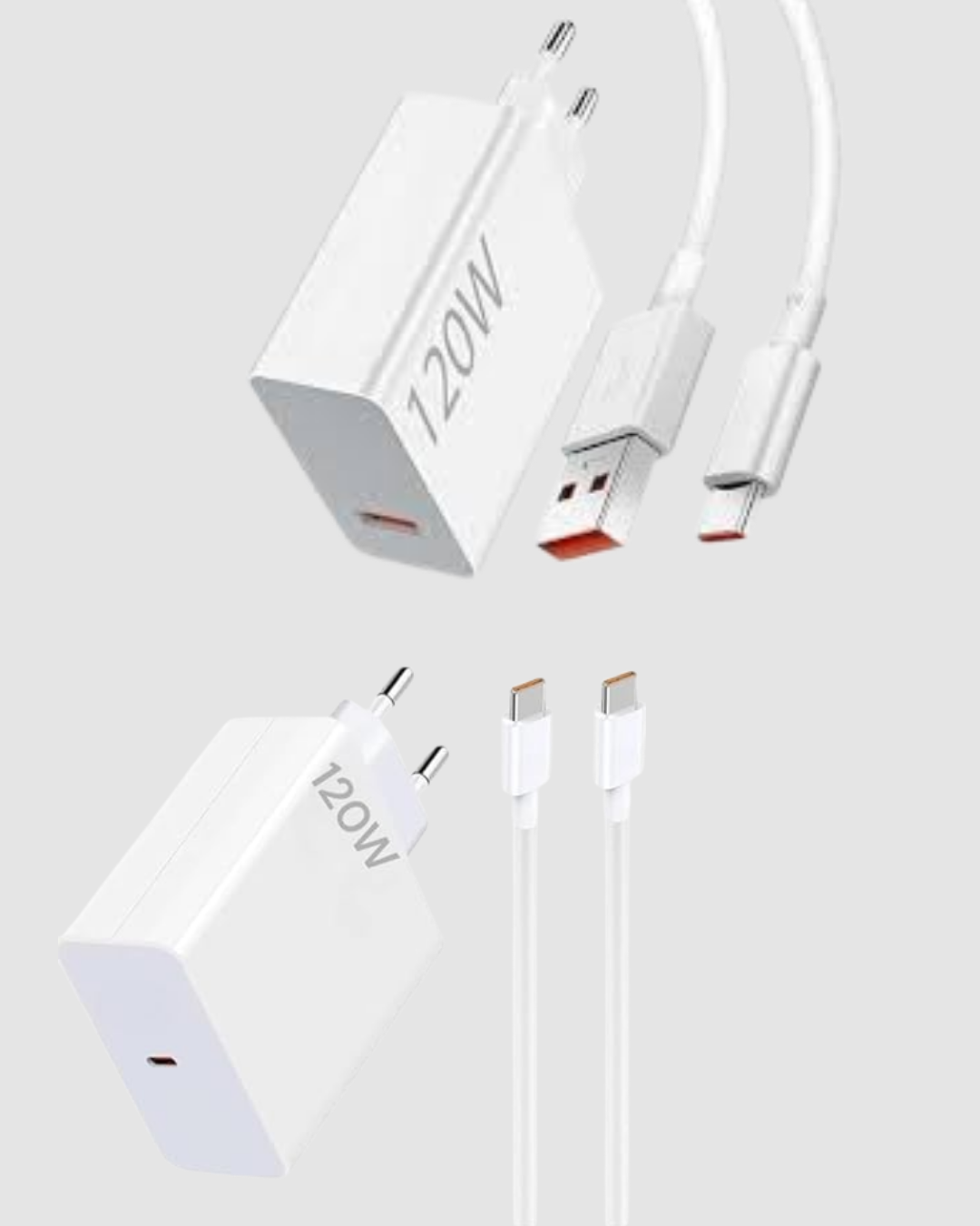 120W Süper Hızlı Şarj Adaptörü – Type-C Kablo Dahil, Yüksek Voltaj Korumalı - Görsel 2