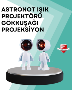 360° Ayarlanabilir Başlıklı Astronot Gece Lambası