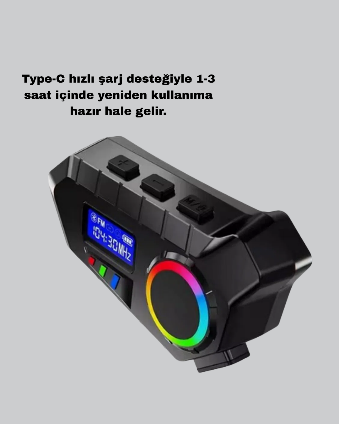 Bluetooth 5.4 İntercom ve Alarmlı Disk Kilidi Seti Güçlü Ses ve Güvenlik - Görsel 2
