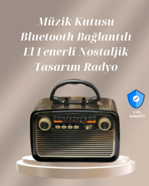 Bluetooth Bağlantılı Taşınabilir Hoparlör – FM/AM Radyo Özellikli, Şarj Edilebilir Batarya, 1 kg