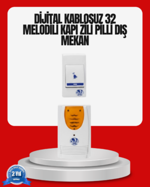 Kolay Kullanımlı Kablosuz Kapı Zili Şık ve Sade Tasarım
