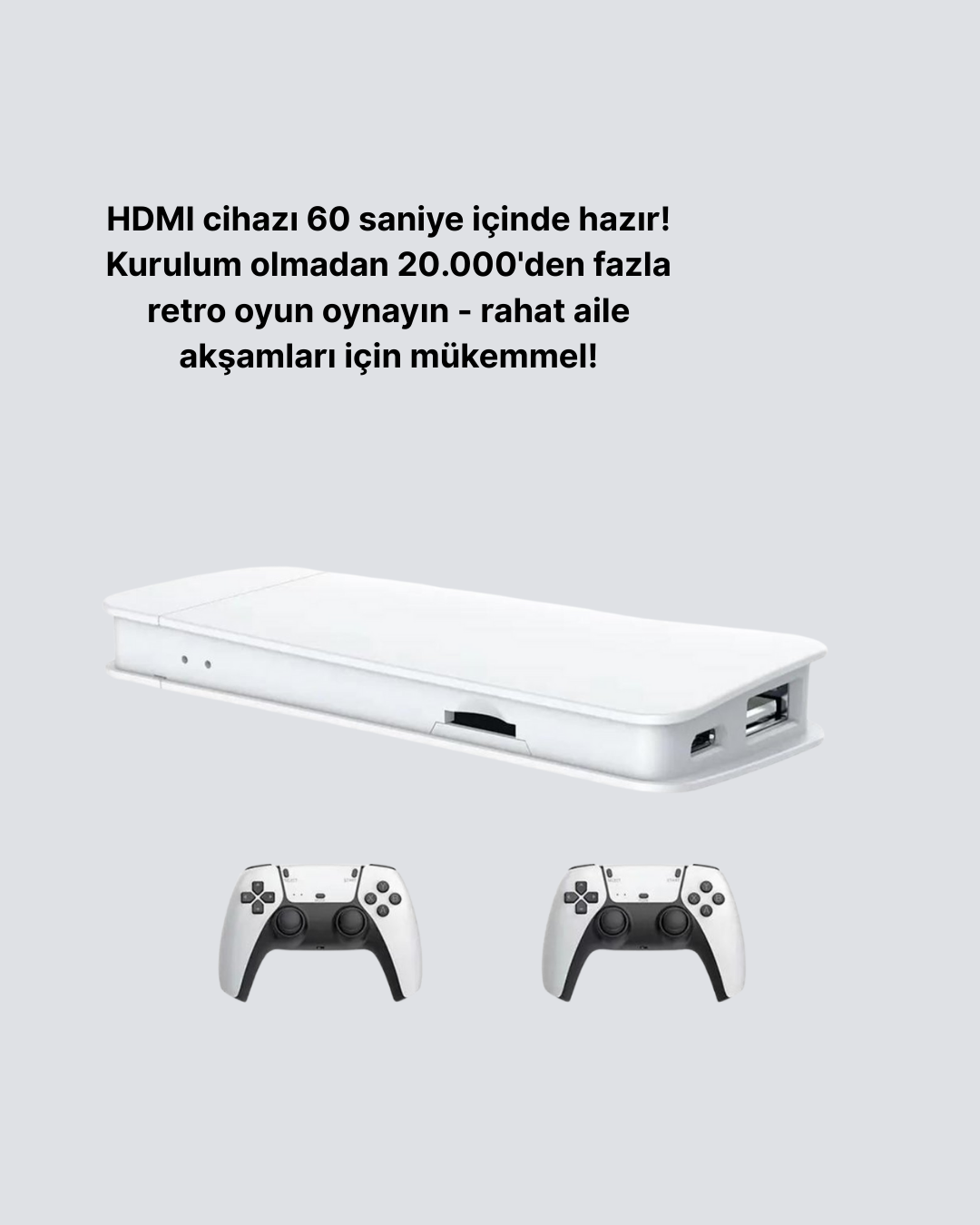 HDMI ve Kablosuz Kontrolcülü 20.000 Oyunlu Retro Oyun Konsolu - Görsel 2