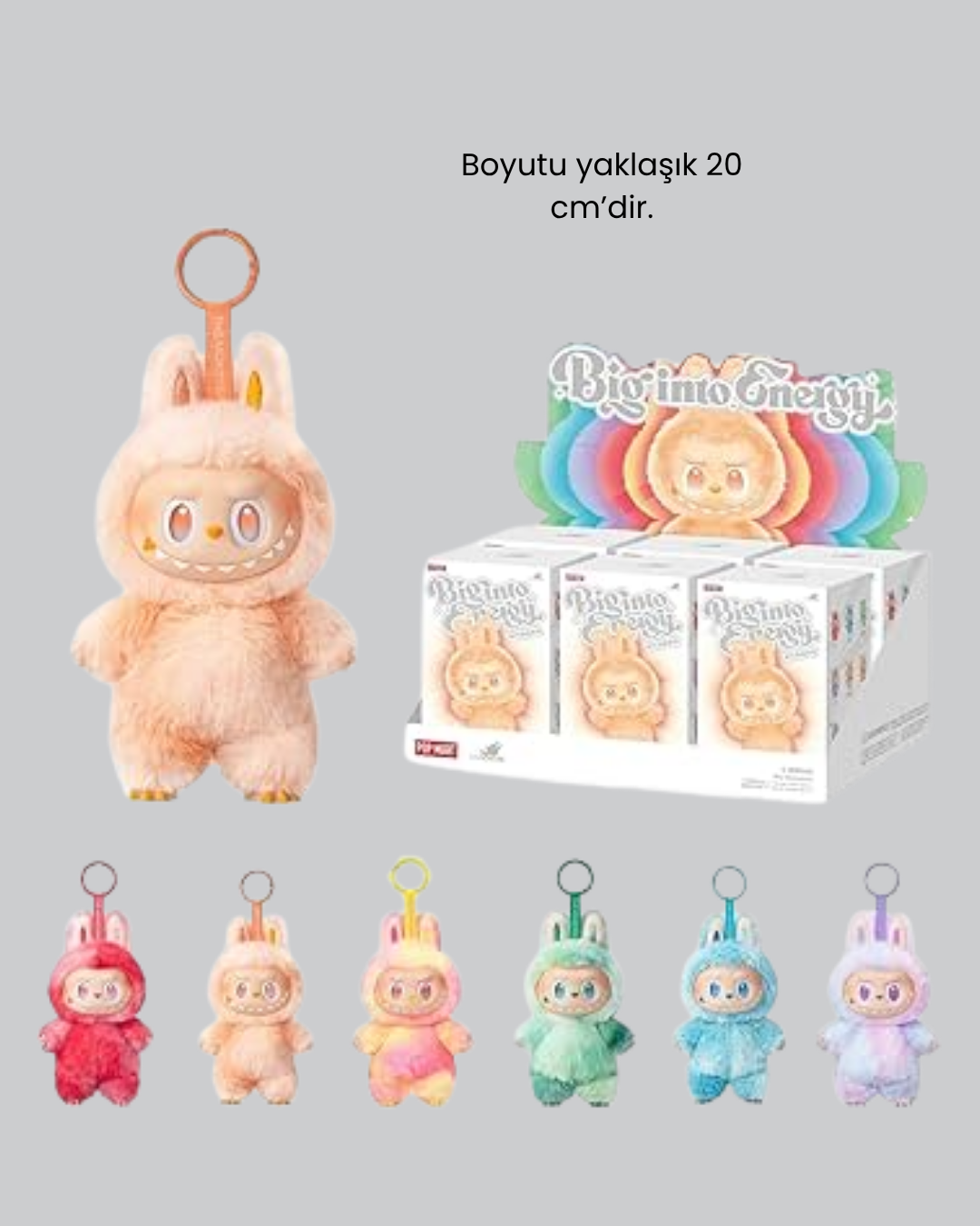 Labubu Peluş Oyuncak – Koleksiyonluk Yumuşak Dekoratif Figür 20 cm - Görsel 2