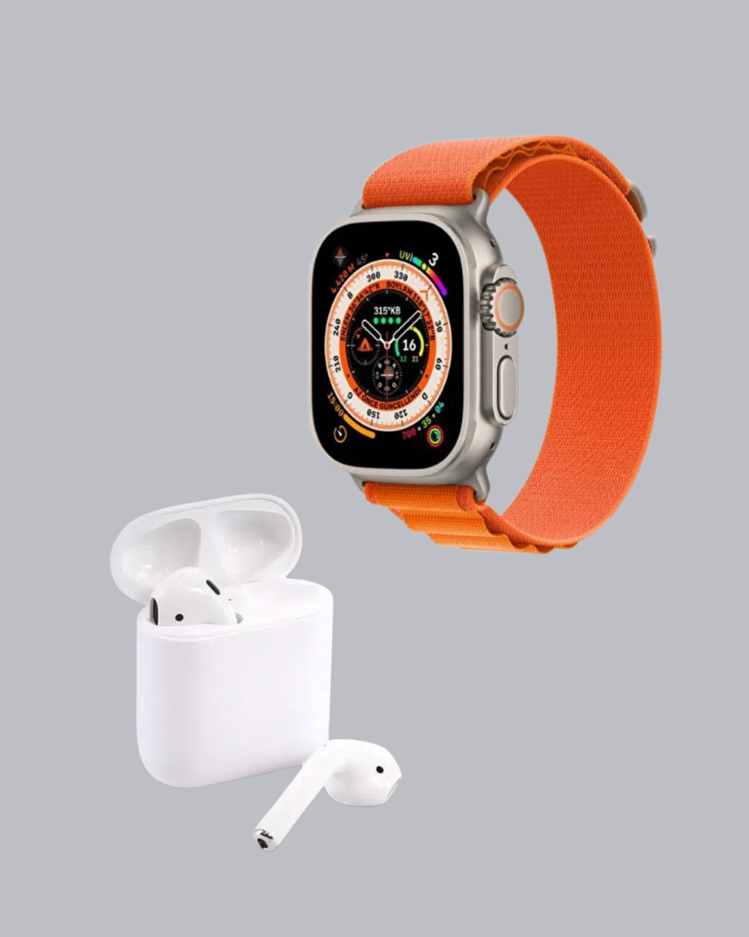 S8 Ultra Akıllı Saat ve Bluetooth Kablosuz Kulaklık 2’li Set - Görsel 2