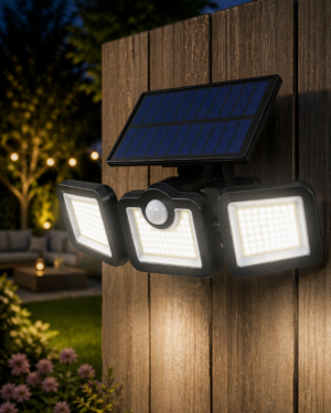 Hareket Sensörlü Solar Bahçe Lambası Güçlü LED Duvar Projektörü