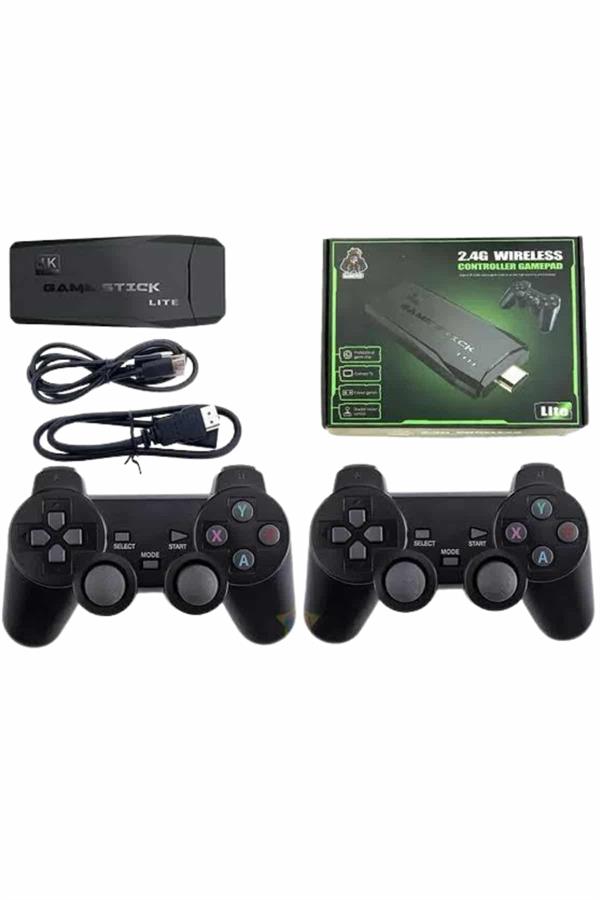 4k Game Stick Oyun Konsolu 2.4g Kablosuz Çift Kol Nostaljik Oyunlar - Görsel 3