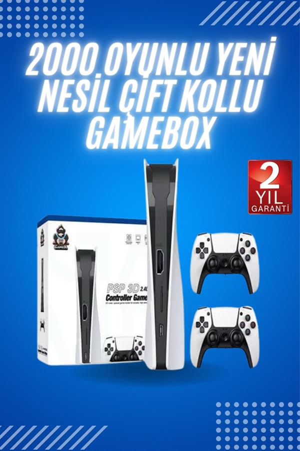 4K HD Klasik Retro Game Box 3000 Oyunlu Çift Kollu Çift Kişilik Oyun Konsolu - Görsel 2