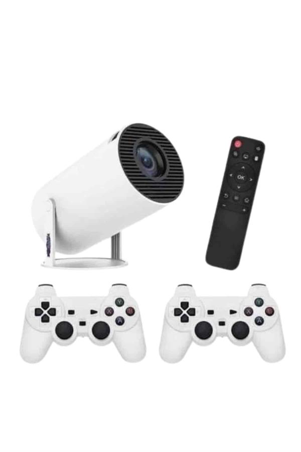 4K Wireless Çift Kollu Kumandalı Oyun Projeksiyonu Retro Video Oyunu - Görsel 3