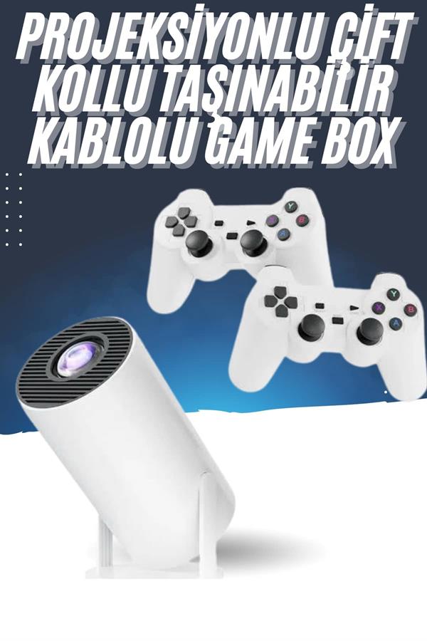 4K Wireless Çift Kollu Kumandalı Oyun Projeksiyonu Retro Video Oyunu - Görsel 2