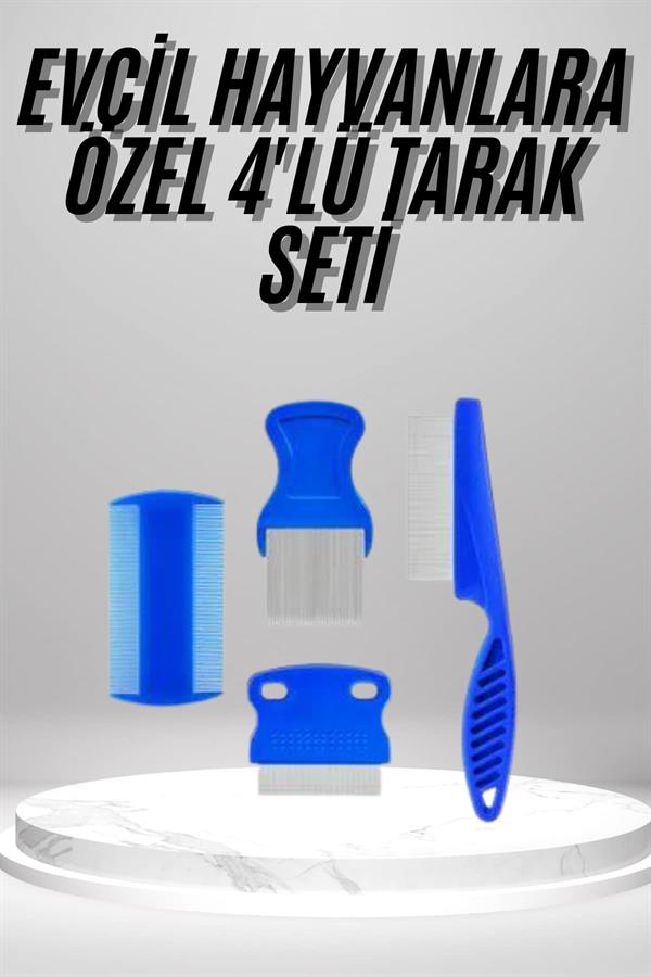 4'lü Bit Evcil Hayvan Tarak Seti Kedi Köpek Bit Tarak Seti Pire Tarağı - Görsel 2