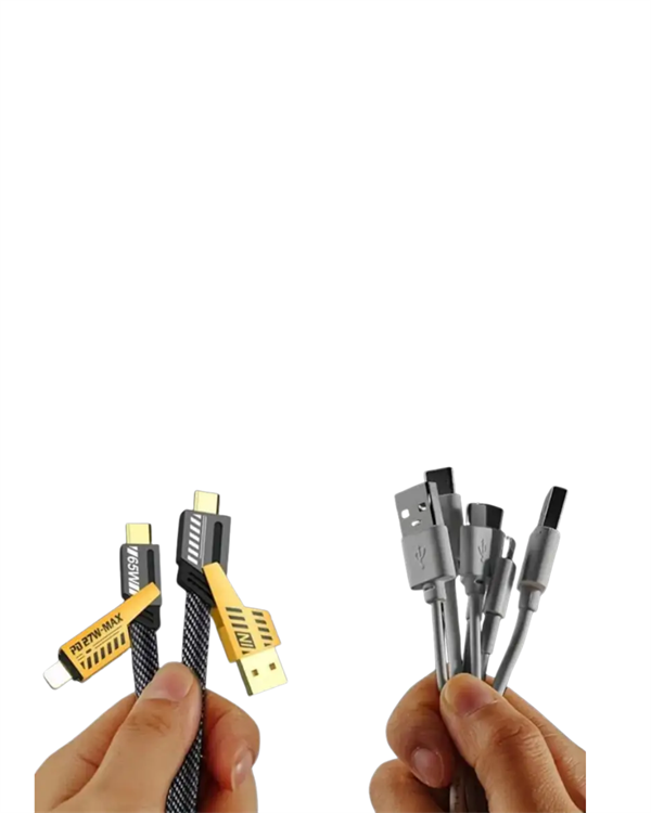 4'ü 1 Arada USB Hızlı Şarj ve Veri Kablosu – 65W Güç, Çoklu Bağlantı, 1.2m - Görsel 5