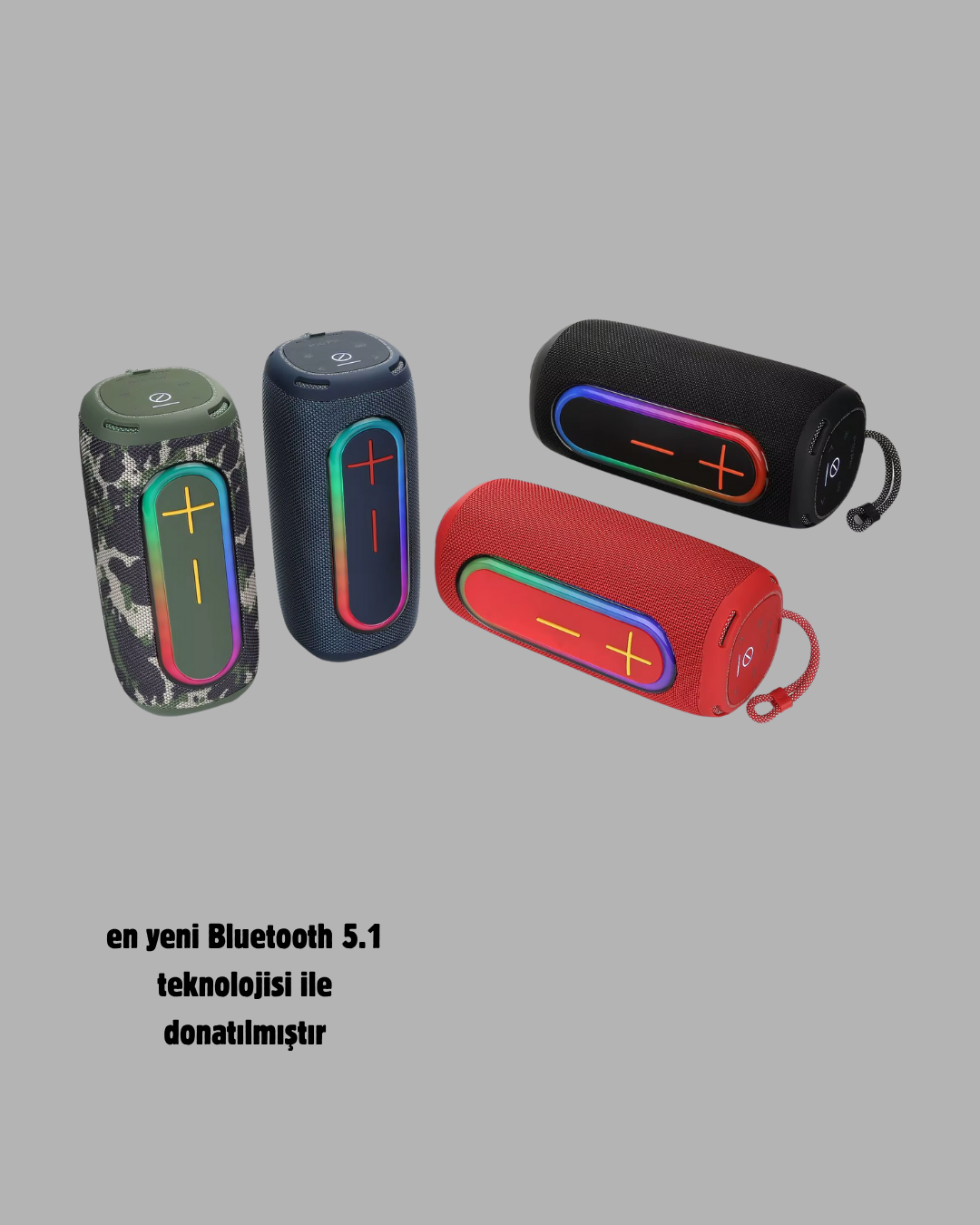 Kablosuz Hoparlör – Bluetooth 5.1, Güçlü Bas ve 10 Metre Menzil - Görsel 3