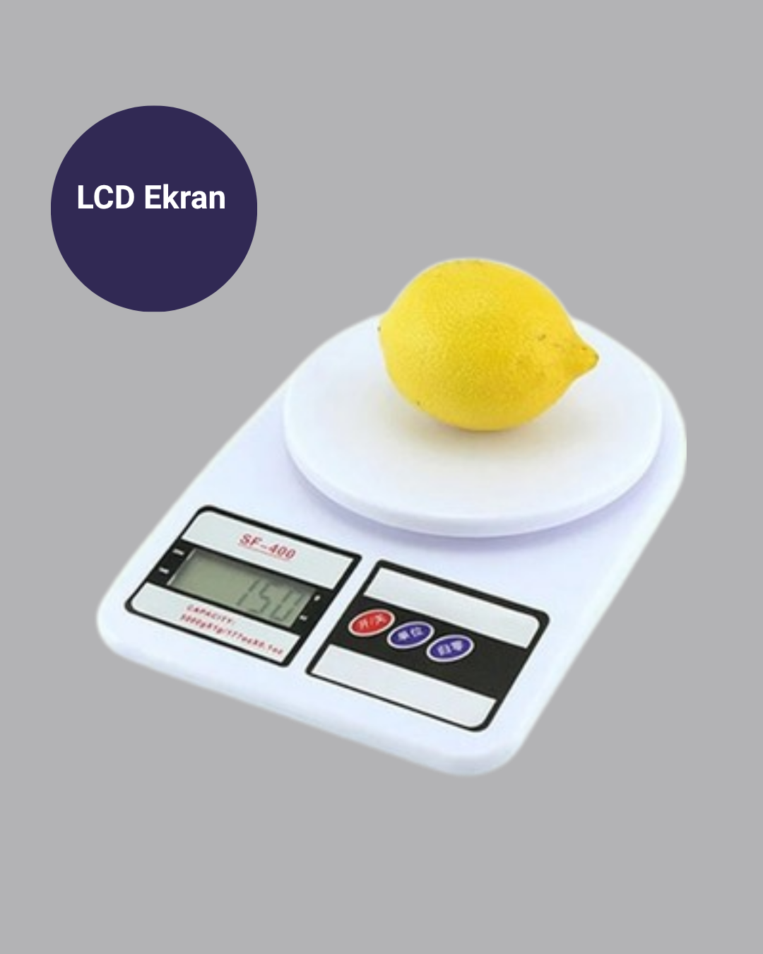 Hassas Dijital Mutfak Tartısı – 1g Doğruluk, LCD Ekran, Otomatik Kapanma - Görsel 3