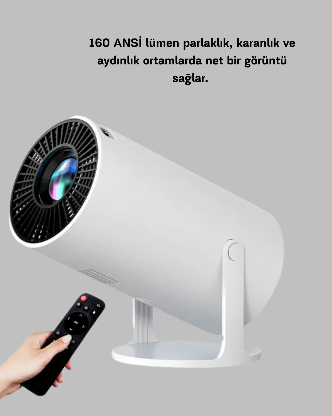 Kablosuz Bağlantılı Full HD Ev Sinema Projeksiyonu 160 ANSI Lümen - Görsel 3