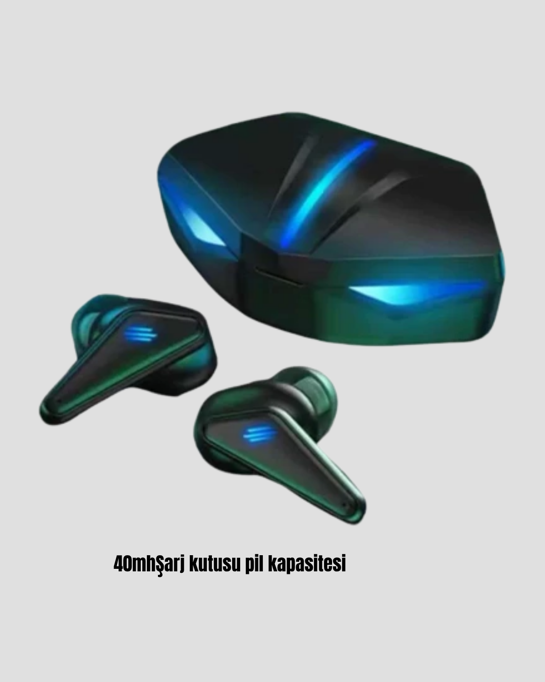 Oyuncu Bluetooth Kulaklık Tam Kablosuz Stereo LED Işıklı - Görsel 3
