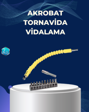 12’li Akrobat Bits Vidalama Seti Esnek Uç Çok Yönlü Kullanım