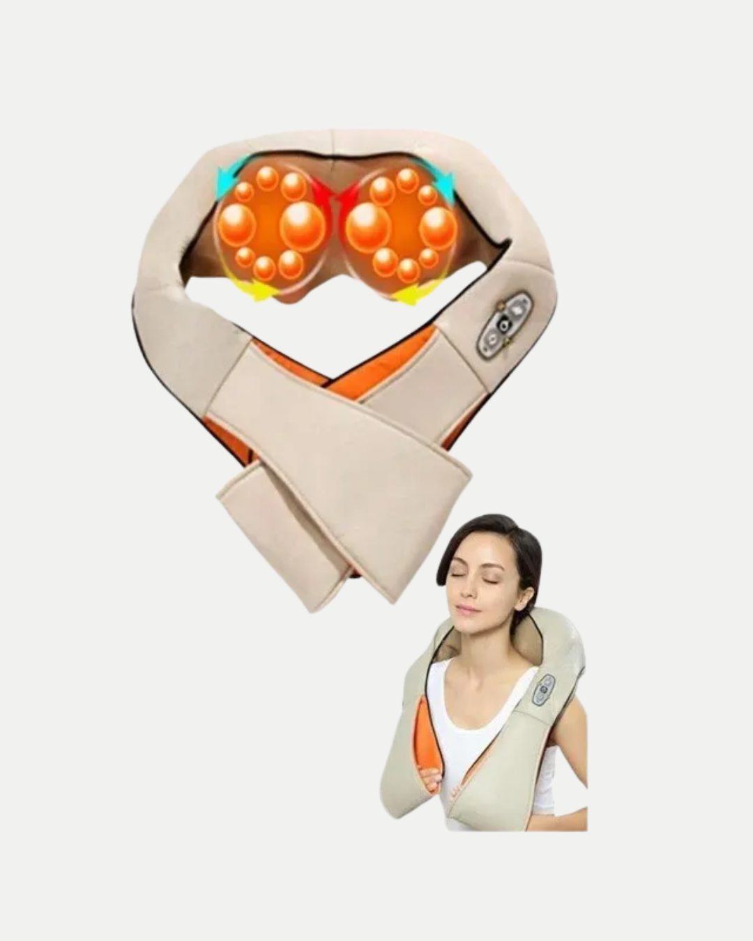 Ergonomik Ovmalı Masaj Aleti – Isıtmalı, Yoğurmalı, Boyun ve Bel Rahatlatıcı Masaj Makinesi - Görsel 3