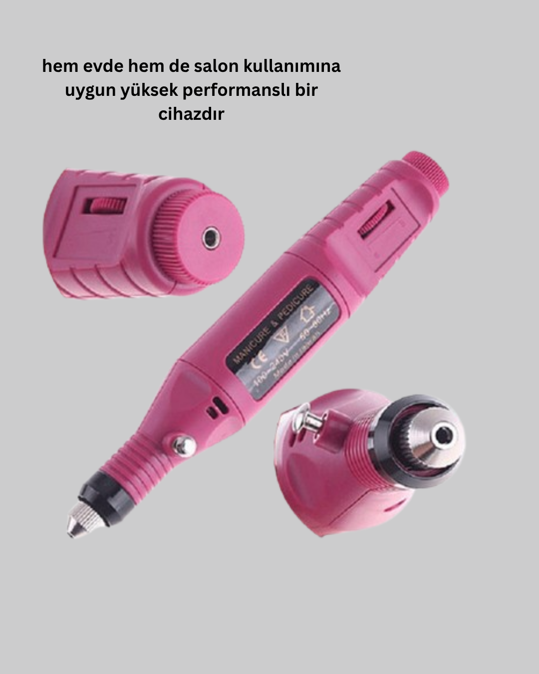 Tırnak Matkap Makinesi – Profesyonel Manikür Pedikür Cihazı, Ayarlanabilir Hız ve Sessiz Çalışma - Görsel 3
