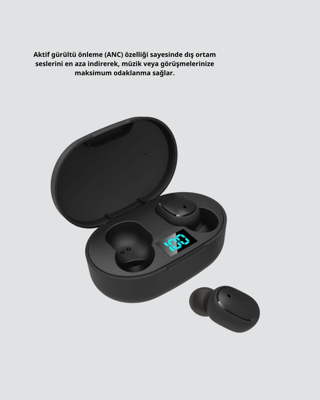 Kablosuz Bluetooth Kulaklık – Gürültü Önleyici, Suya Dayanıklı, Mikrofonlu, Uzun Pil Ömürlü - Görsel 3