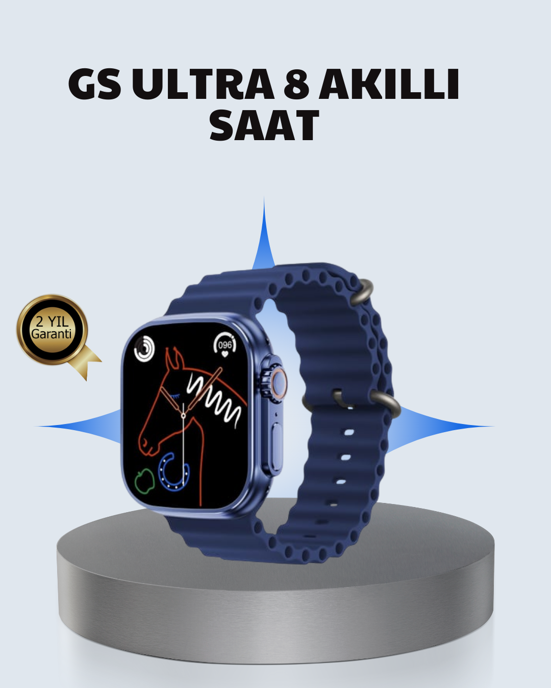 Akıllı Saat Ultra 2.05 IPS Ekran Bluetooth Aramalı Spor Modlu