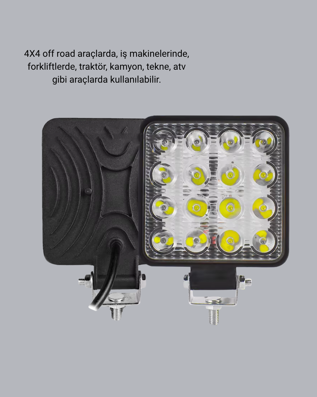 Araç Tipi LED Çalışma Lambası – IP65 Koruma, Alüminyum Kasa, Geniş Görüş Açılı - Görsel 3