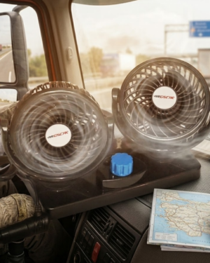 12V Oto Fan Çakmaklık Girişli Ayarlanabilir Başlıklı Araç Vantilatörü