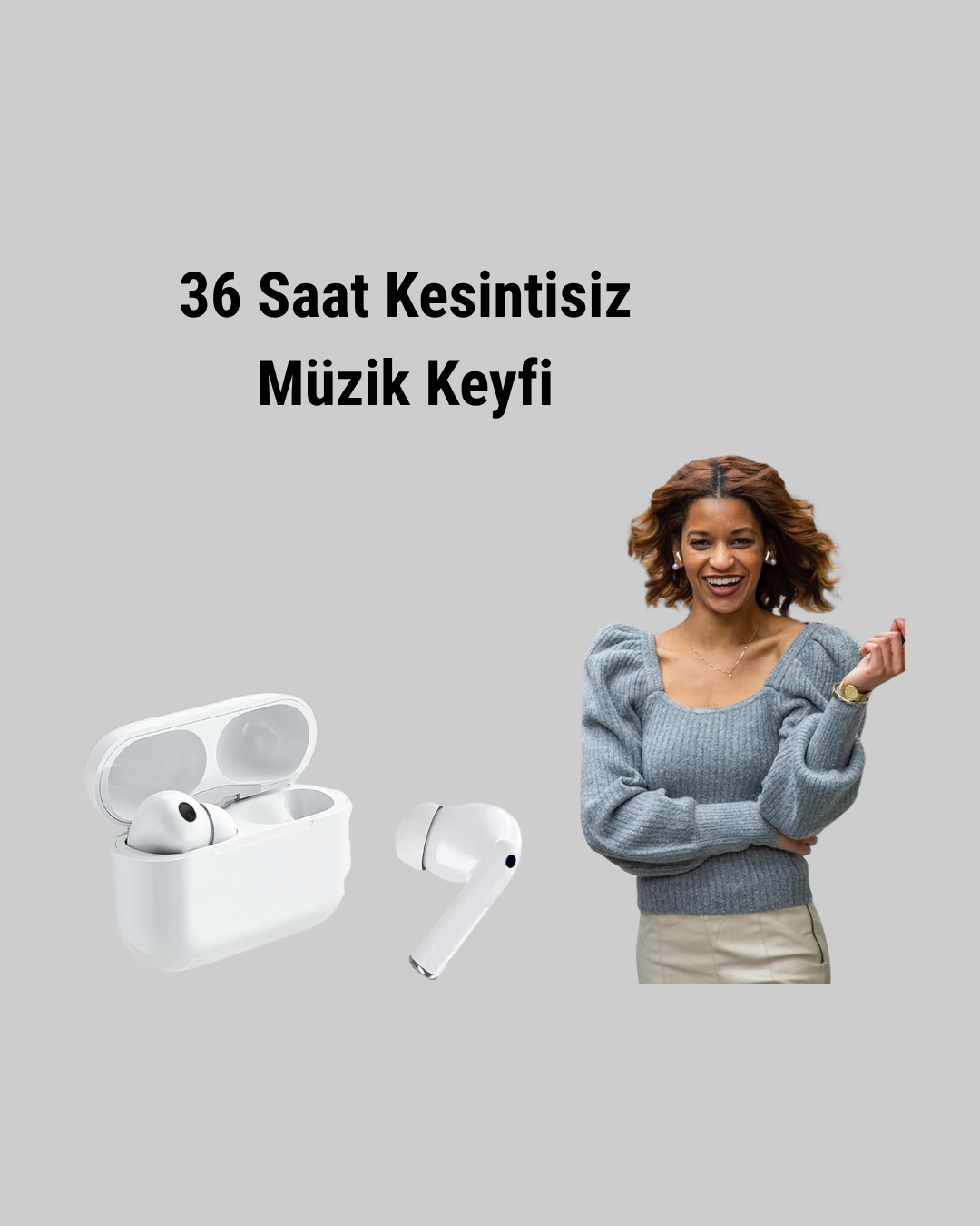 Suya Dayanıklı Gürültü Engelleyici Kablosuz Kulaklık – Ergonomik Tasarım - Görsel 4