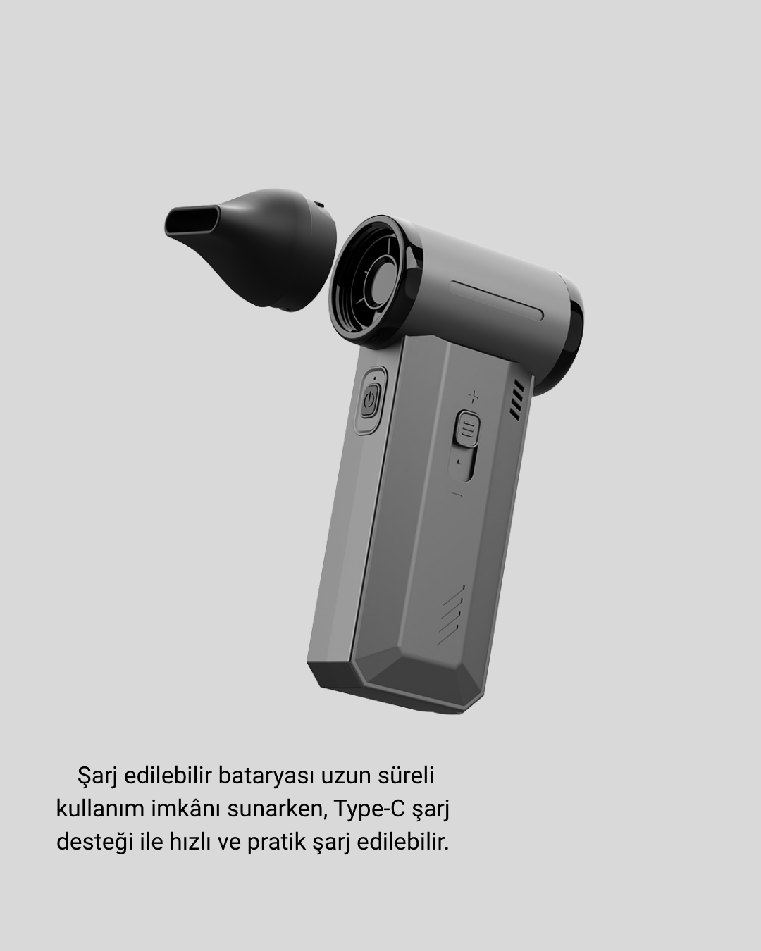 130000 RPM Çok Fonksiyonlu Şarjlı Hava Üfleme ve Vakum Temizlik Cihazı - Görsel 3